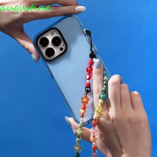 AUGUSTINE Handmade Cell Phone Lanyard Colorful Phone Pendants Mobile Phone Straps Anti-Lost for Women Telephone Jewelry Phone Charm Hanging Cord Acrylic Beads Phone Beads Chain