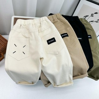 (พร้อมส่ง) กางเกงลําลอง ผ้าฝ้าย ทรงหลวม สําหรับเด็กผู้ชาย 2023