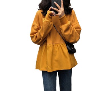 เสื้อกันหนาวลําลอง แขนยาว ทรงหลวม สไตล์เกาหลี