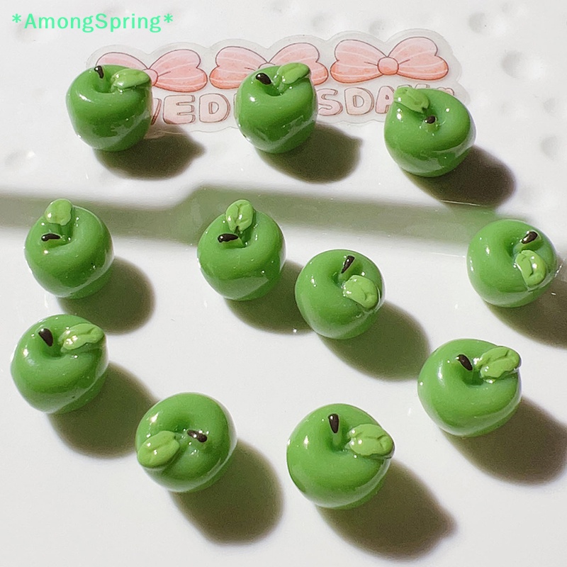 amongspring-gt-โมเดลผลไม้-แอปเปิ้ล-สีเขียว-ขนาดเล็ก-สําหรับบ้านตุ๊กตา-1-12-5-ชิ้น