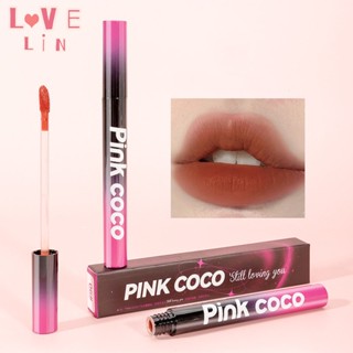 【Lovelin】PINKCOCO ลิปสติก เนื้อแมตต์กํามะหยี่ ไม่จางหาย ขนาดเล็ก