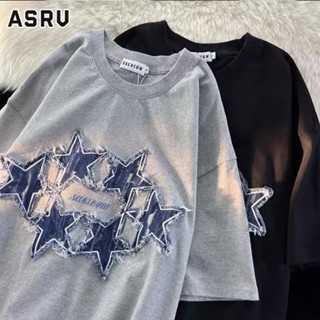 ASRV แขนสั้นผู้ชาย ins เยาวชนยอดนิยมเสื้อยืดคอกลมใหม่ทั้งหมดตรงกับแฟชั่นน้ำแบรนด์อารมณ์มาตรฐานคุณภาพสูง