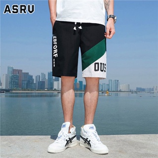 ASRV กางเกงขาสั้นผู้ชายคุณภาพสูงอินเทรนด์หลวมนักเรียนกีฬากางเกงแฟชั่นกีฬาลำลองบาง