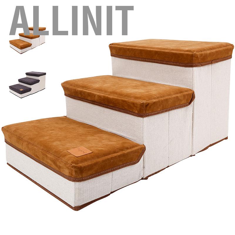 Allinit Pet Dog Ladder Foldable Soft Elastic Large 3 Storage Box Puppy