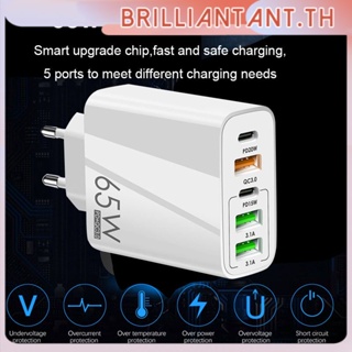 4a Fast Charging Mobile Phone Charger 65w Pd Fast Charing 3usb Multi-port Charger Us/eu/uk bri