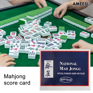 Ameesi Mahjong Scorecard การ์ดไพ่นกกระจอก ทนทานต่อการสึกหรอ เป็นมิตรกับสิ่งแวดล้อม 2023