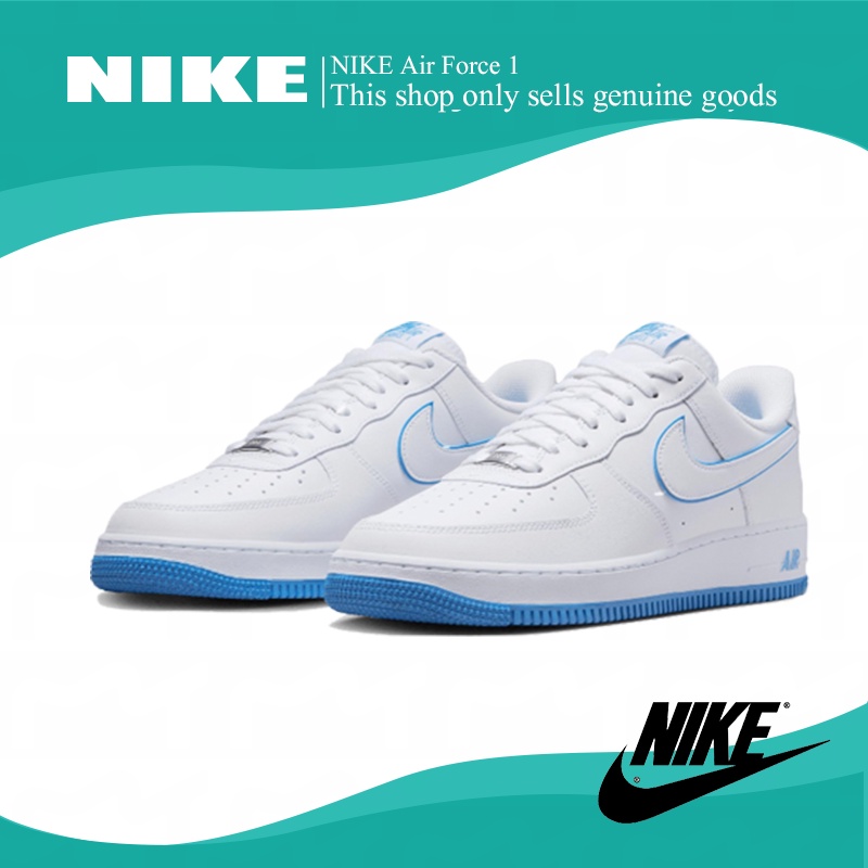 รองเท้า-nike-air-force-1-low-blue-and-white-ของแท้100