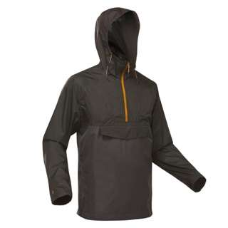 เสื้อแจ็คเก็ตกันน้ำ กันฝน สำหรับใส่เดินป่า ภูเขา NH150 JACKET NH150 BLACK OCHER MAN