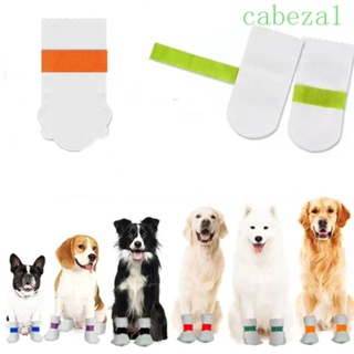 Cabeza รองเท้าบูท ผ้าไม่ทอ กันน้ํา สีขาว แบบใช้แล้วทิ้ง สําหรับสัตว์เลี้ยง สุนัข 20 ชิ้น