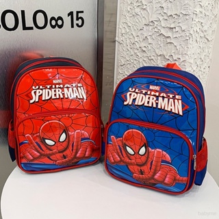 กระเป๋าเป้สะพายหลัง กระเป๋านักเรียน พิมพ์ลาย Spider-Man ความจุสูง ลําลอง สําหรับเด็กผู้ชาย