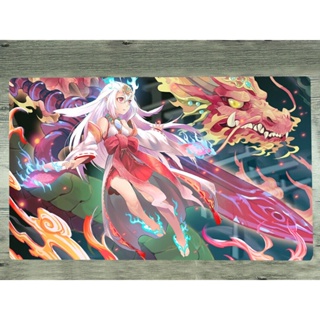 Yugioh Playmat Kurikara the Immovable Avatar TCG CCG แผ่นรองเมาส์เกมมิ่ง ฟรีกระเป๋า