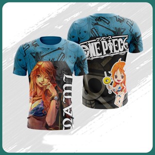 เสื้อยืดลําลอง แขนสั้น พิมพ์ลายการ์ตูนอนิเมะ One Piece 3D สําหรับผู้ชาย ผู้หญิง