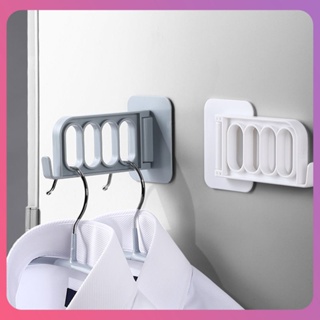 Creative Wall-mounted Folding Hook Self-adhesive Multi-functional Rotatable Clothes Rack With 4 Cells Sticker Hanger Keys Holder Home Accessories [COD]