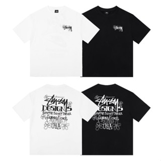 ❤    พร้อมส่ง ❤🆕  เสื้อยืดแขนสั้นลําลอง คอกลม พิมพ์ลายตัวอักษร และดอกไม้ พลัสไซซ์ แฟชั่นสําหรับผู้ชาย และผู้หญิง