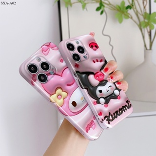 Compatible With Samsung Galaxy A02 A02S A03 A03S A04 A04S A30 A20 A50 A30S A50S เคสซัมซุง สำหรับ Case Melody Kuromi Cat เคส เคสโทรศัพท์ เคสมือถือ Shockproof Cases