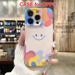 เคสโทรศัพท์มือถือคู่รัก แบบแข็ง ลายหน้ายิ้ม สําหรับ OPPO Reno8T 5G Reno8 Pro Reno8 Reno7 Z Reno7 Pro Reno6 Pro Reno5 Reno4 Z Reno3