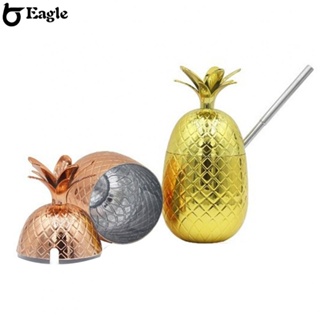 ⭐24H SHIPING⭐Stylish Pineapple Sippy Cup Detachable Copper Mug with Fashionable Straw