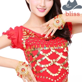 Bliss สร้อยข้อมือ ประดับเพชร แวววาว เครื่องประดับแฟชั่น แหวนลูกปัด แสดงออก ชนเผ่า อินเดีย เต้นระบําหน้าท้อง เครื่องแต่งกาย