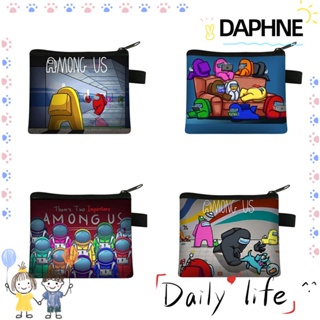 Daphne Among Us กระเป๋าสตางค์ กระเป๋าใส่เหรียญ เกม ขนาดเล็ก สําหรับเด็กผู้ชาย วัยรุ่น