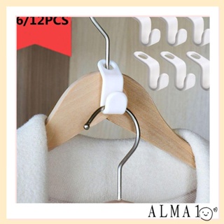 Alma ตะขอแขวนเสื้อผ้าพลาสติก ขนาดเล็ก อเนกประสงค์ ประหยัดพื้นที่ สําหรับห้องนอน ตู้เสื้อผ้า