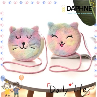 Daphne กระเป๋าสะพายไหล่แฟชั่นสําหรับเด็กผู้หญิง ลายแมวน่ารัก หลากสีสัน