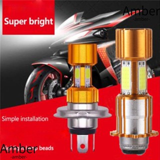 Amber หลอดไฟ LED P15D BA20D H4 สว่างมาก กันน้ํา ทนทาน สําหรับรถจักรยานยนต์ รถยนต์ไฟฟ้า