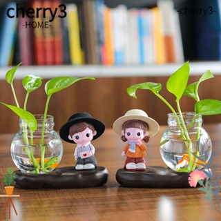 Cherry3 แจกันดอกไม้ไฮโดรโปนิกเรซิ่น สําหรับตกแต่งบ้าน ออฟฟิศ