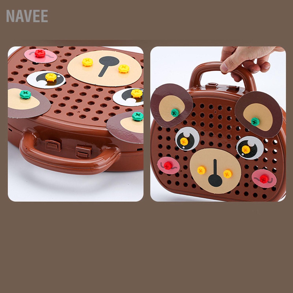 navee-เจาะ-วิศวกรรมการก่อสร้าง-เกมสร้างบล็อก-การศึกษา-เครื่องมือซ่อมแซม-diy-ไขควง-บล็อกของเล่น