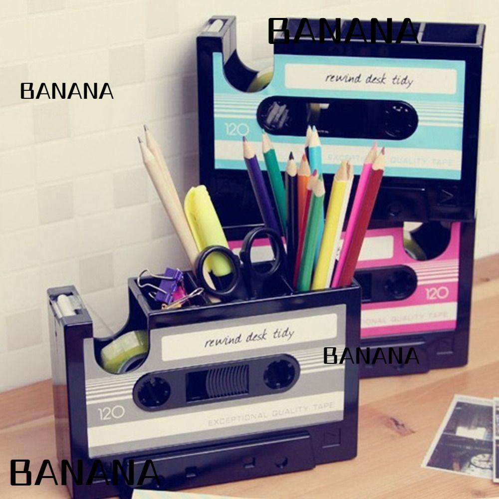 banana1-กล่องใส่ปากกา-เทปคาสเซ็ต-รูปเทปคาสเซ็ต-สไตล์สร้างสรรค์