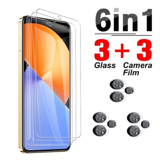 6in1 ฟิล์มกระจกนิรภัยกันรอยหน้าจอ สําหรับ Infinix Note 30i 4G Infinix Note 30 Pro Hot 30 30i Hot30i