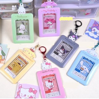 SANRIO กระเป๋าสตางค์ กระเป๋าใส่บัตรเครดิต ลายการ์ตูน Hello Kitty Kuromi Cinnamoroll Melody น่ารัก เหมาะกับของขวัญ สําหรับนักเรียน