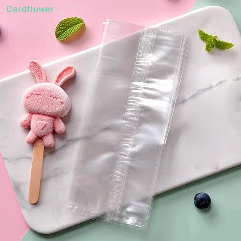 lt-cardflower-gt-ถุงพลาสติกใส-เกรดอาหาร-แบบใช้แล้วทิ้ง-สําหรับใส่ไอศกรีม-ไอติม-diy-100-ชิ้น