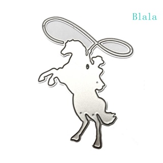 Blala Ride Horse แผ่นแม่แบบโลหะ ตัดลายนูน สําหรับตกแต่งสมุด การ์ด กระดาษ DIY