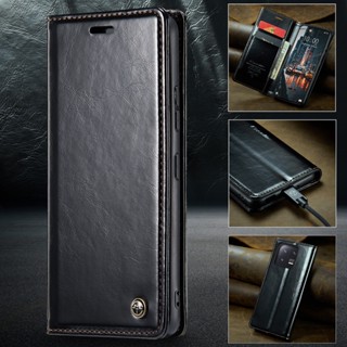 Czm เคสหนัง ฝาพับแม่เหล็ก พร้อมช่องใส่บัตร ขาตั้ง สําหรับ Xiaomi Mi 13 Mi13 Pro Ultra Lite