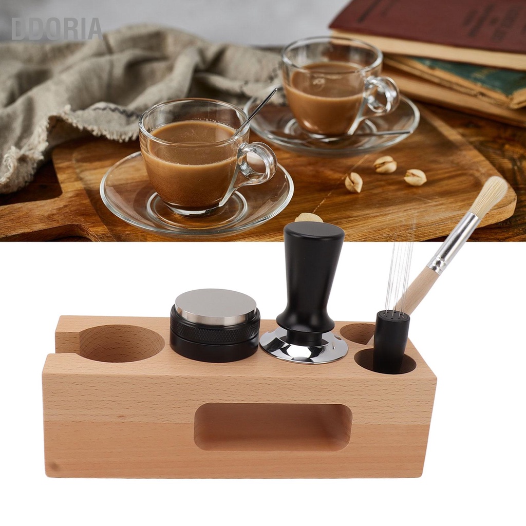 ddoria-wood-coffee-tamping-station-kit-portafilter-tamper-holder-with-powder-distributor-51mm-for-home-cafes-รายละเอียดสินค้า