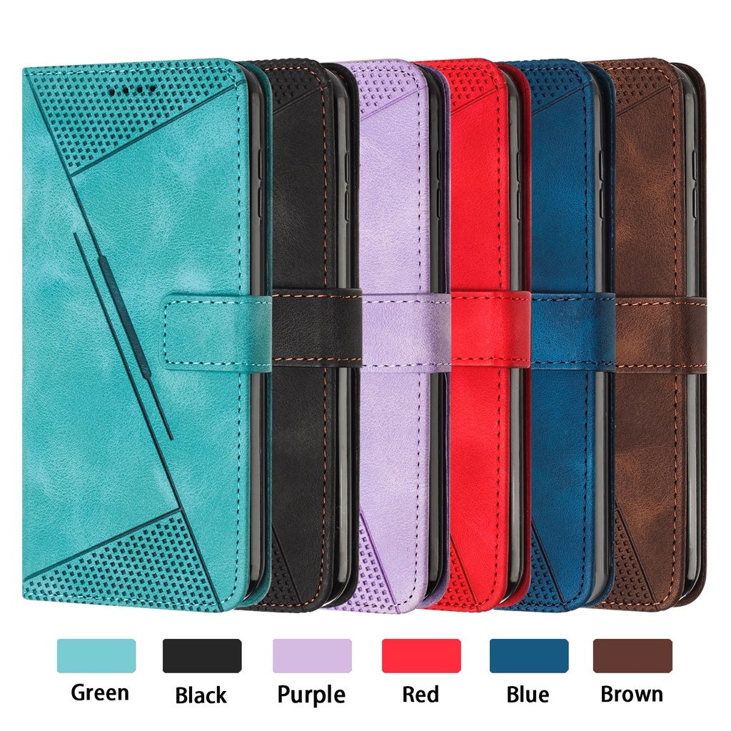 เคสโทรศัพท์มือถือหนัง-pu-ฝาพับแม่เหล็ก-พร้อมช่องใส่บัตร-และสายคล้องข้อมือ-สําหรับ-samsung-galaxy-s9-plus-s8-s7-edge-note-9-8