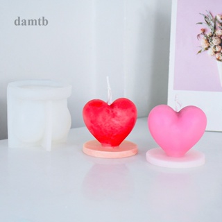 Dtb แม่พิมพ์ซิลิโคนเรซิ่น รูปหัวใจ 3D สําหรับทําเทียน DIY