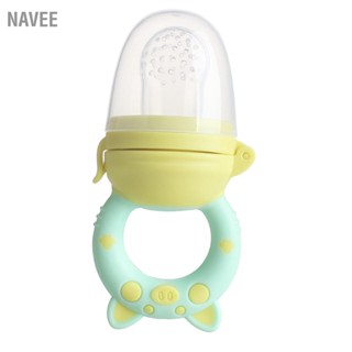 NAVEE จุกป้อนอาหารเด็ก ฟันบด BPA Free ซิลิโคนหมูผลไม้จุกนมหลอกสำหรับเด็กทารก