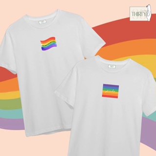 เสื้อยืดผ้าฝ้ายพิมพ์ลายขายดี pride month4 LGBTQ เสื้อยืดUnisex (ผ้าcotton 100% สกรีนชัด สีสด ติดทน)