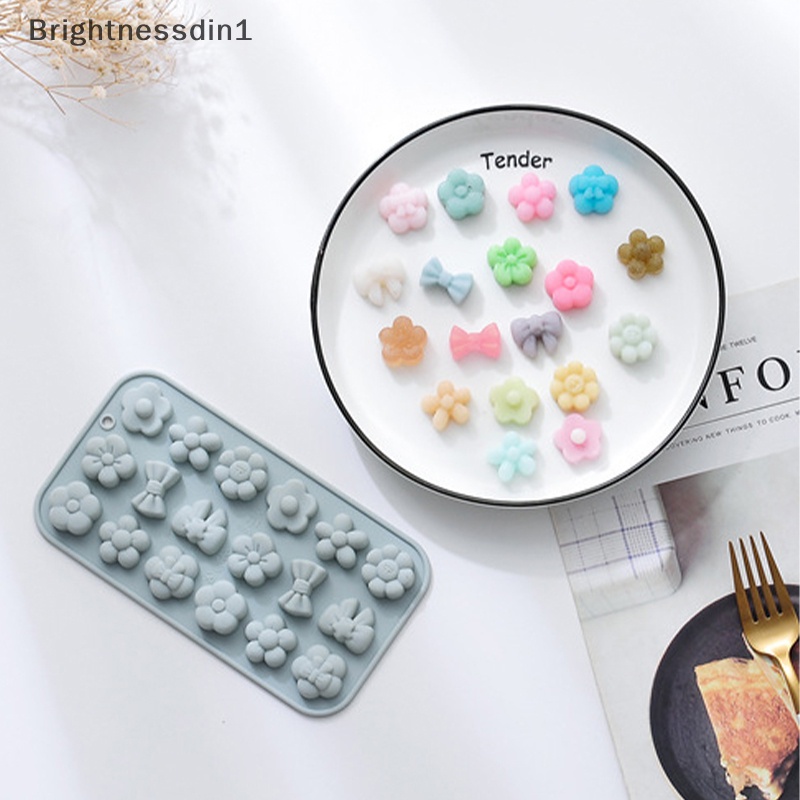 brightnessdin1-แม่พิมพ์ซิลิโคน-รูปโบว์-ดอกไม้-18-ช่อง-สําหรับทําช็อคโกแลต-เบเกอรี่-diy-1-ชิ้น