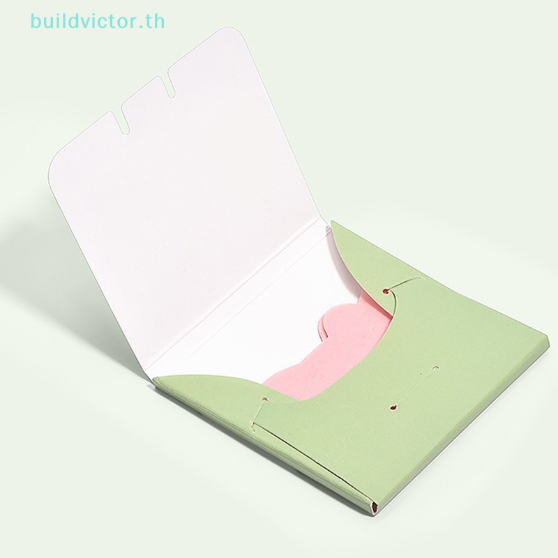 buildvictor-กระดาษเช็ดทําความสะอาดผิวหน้า-รูปแมว-ดูดซับความมัน-แบบพกพา-50-ชิ้น