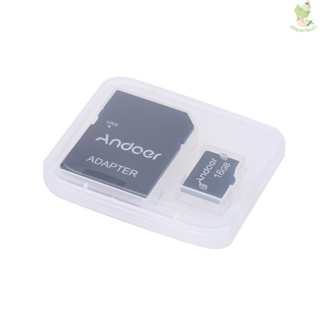 Andoer การ์ดหน่วยความจํา 16GB Class 10 การ์ด TF และอะแดปเตอร์การ์ด TF สําหรับกล้องติดรถยนต์ โทรศัพท์มือถือ PC Came-8.9