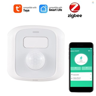 {fash} Zigbee เซนเซอร์ตรวจจับการเคลื่อนไหวร่างกายมนุษย์ อัจฉริยะ 16.4 ฟุต ระยะตรวจจับ 120 องศา ควบคุมผ่านแอป เรียลไทม์ เพื่อความปลอดภัย