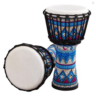 Audioworld เครื่องดนตรีกลองแอฟริกัน Djembe 8 นิ้ว แบบพกพา สีสันสดใส