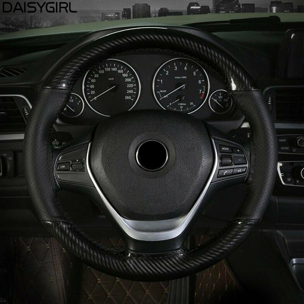 daisyg-steering-wheel-cover-black-carbon-with-needles-amp-thread-accessories-parts