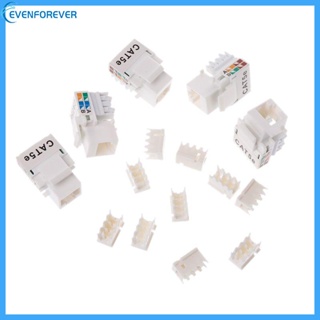 Ev อะแดปเตอร์ปลั๊กเชื่อมต่ออีเธอร์เน็ต RJ45 CAT6 CAT5e 5 ชิ้น