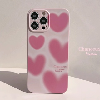 เคสโทรศัพท์มือถือ ป้องกันฝุ่น ลายหัวใจ สีชมพูมันวาว สําหรับ IPhone 11 12 13 14 Pro Max