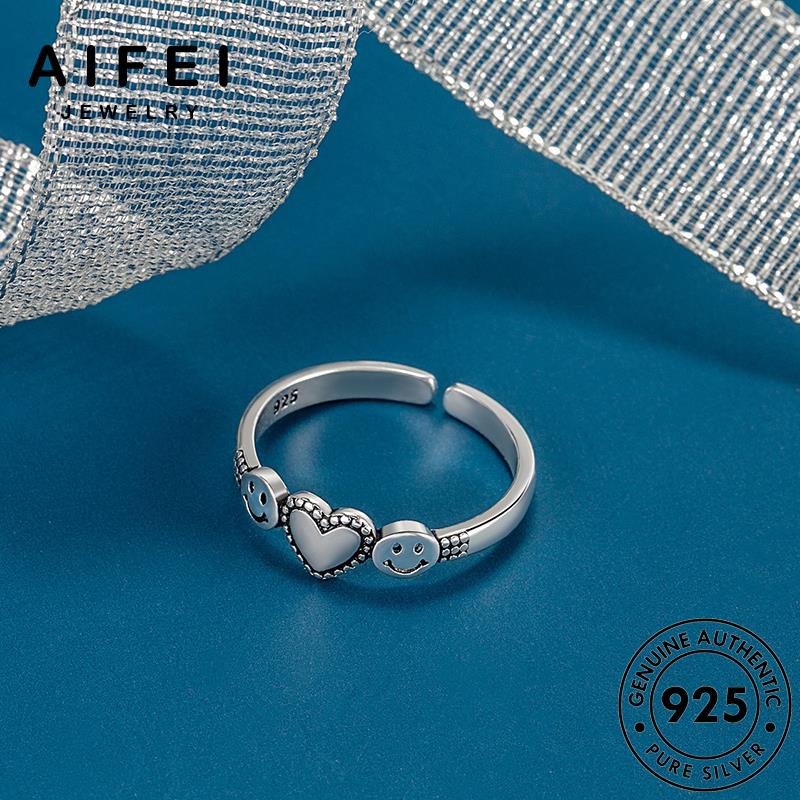 aifei-jewelry-เครื่องประดับ-เงิน-ยิ้มหวานหัวใจ-ผู้หญิง-silver-เครื่องประดับ-แฟชั่น-ต้นฉบับ-925-เกาหลี-แท้-แหวน-r229