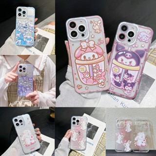 เคสโทรศัพท์มือถือแบบนิ่ม TPU ใส กันรอยกล้อง ลายการ์ตูนกระต่าย Melody Kuromi สําหรับ OPPO R11 R11S Plus R15 R17 Pro R15S