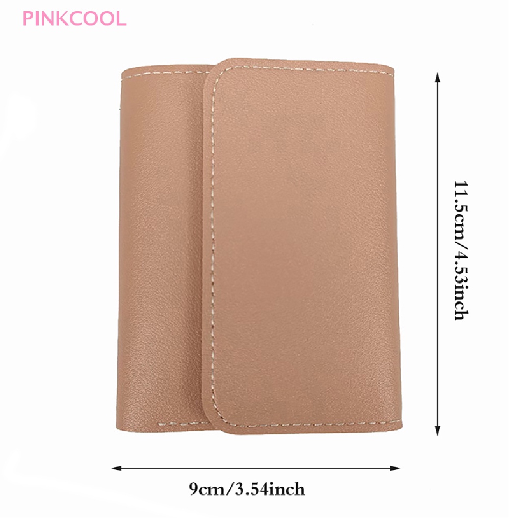 pinkcool-ขายดี-กระเป๋าสตางค์-หนัง-pu-พับได้-สําหรับใส่บัตรเครดิต-บัตรประจําตัวประชาชน-ป้ายทะเบียน-เหรียญดอลลาร์